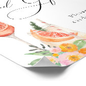 Liefde op de eerste Spritz heldere cocktailkaarten Poster (Hoek)