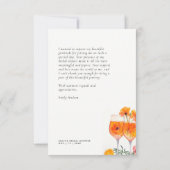 Liefde op de Eerste Spritz Moderne Bruidsdouche Bedankkaart (Achterkant)