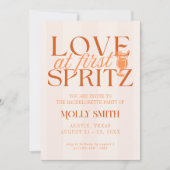 Liefde op de eerste Spritz vrijgezellenfeest Kaart (Voorkant)
