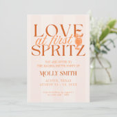 Liefde op de eerste Spritz vrijgezellenfeest Kaart (Staand voorkant)