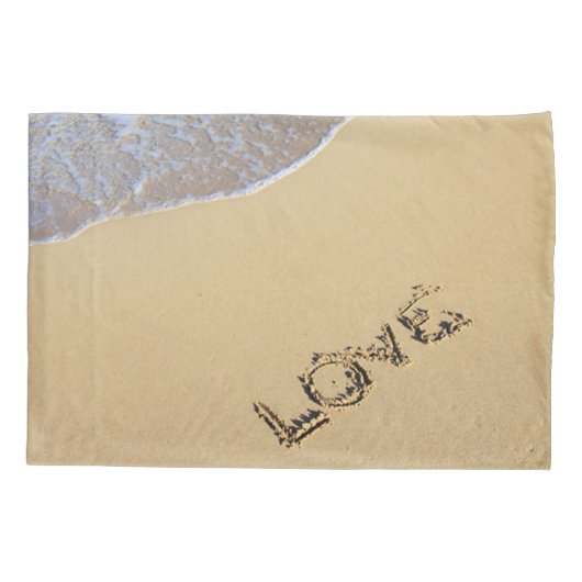 Liefde op een beach Custom Pillow-Hoesje Kussensloop (Achterkant)
