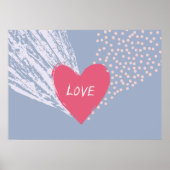 Liefde op een hart poster (Voorkant)