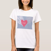 Liefde op een hart t-shirt (Voorkant)