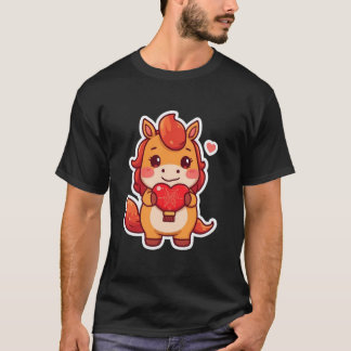 Liefde op het eerste galop Vuurpaard Valentijn Chi T-shirt