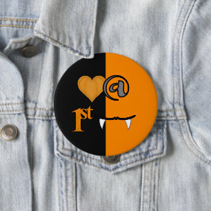 Liefde Op Het Eerste Gezicht Halloween Ronde Button 4,0 Cm