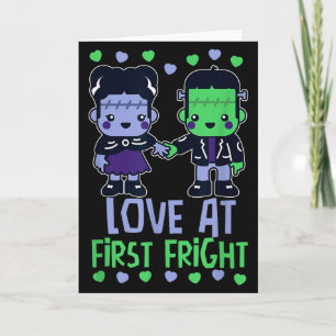 Liefde Op Het Eerste Schrik Kawaii Frankenstein Mo Kaart