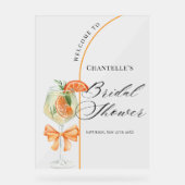 Liefde Op Het Eerste Spritz Bruidsborrel Welkom Acryl Bord (Voorkant)