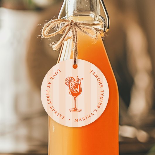 Liefde op het Eerste Spritz Bruidsfeest Bedankjes Labels