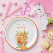 Liefde Op Het Eerste Spritz Bruidsfeest Papieren Bordje (Feest)