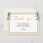 Liefde op het eerste Spritz Bruidsfeestje Sinaasap Bedankkaart (Voorkant)