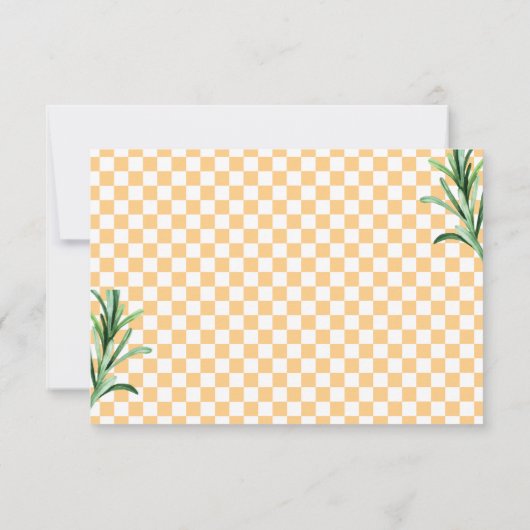 Liefde op het eerste Spritz Bruidsfeestje Sinaasap Bedankkaart (Achterkant)