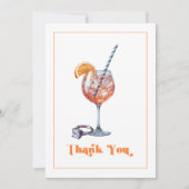 Liefde op het eerste spritz bruidsmeisjesshower fo bedankkaart (Voorkant)