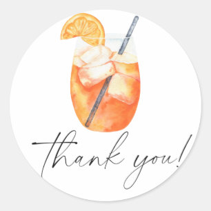 Liefde op het eerste spritz Bruidsuitnodiging beda Ronde Sticker