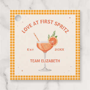 Liefde Op Het Eerste Spritz Citrus Bruidsfeest Bedankjes Labels