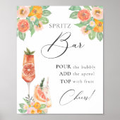 Liefde op het eerste Spritz Helder Cocktailbar Poster (Voorkant)