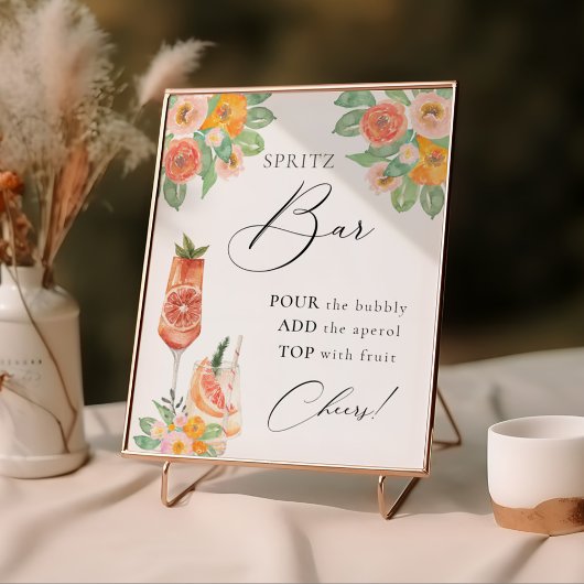 Liefde op het eerste Spritz Helder Cocktailbar Poster