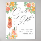 Liefde op het eerste Spritz helder cocktailkaarten Poster (Voorkant)