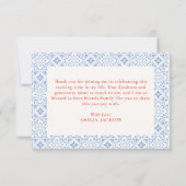 Liefde op het eerste spritz mediterraan Bruidsdine Bedankkaart (Achterkant)