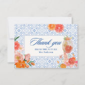 Liefde op het eerste spritz mediterraan Bruidsmeis Bedankkaart (Voorkant)