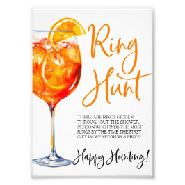 Liefde op het eerste Spritz Ring Game Ring Hunt Sp Foto Afdruk