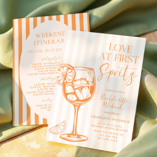Liefde Op Het Eerste Spritz Sinaasappel Meisjesuit Kaart