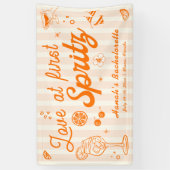 Liefde op het eerste Spritz vrijgezellenfeest welk Spandoek (Verticaal)