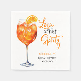 Liefde Op Het Eerste Spritz Zomer Cocktail Bruidsf Servet