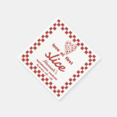 Liefde op het eerste stuk pizza Laatste Stuk Pizza Servet (Hoek)