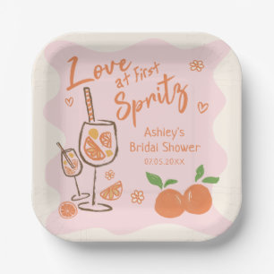 Liefde op het eerste Vrijgezellenfeest van Spritz Papieren Bordje