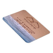 Liefde op het strand sparen de datum magneet (Rechterzijde)