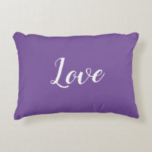 "Liefde" op  Paarse Accent Pillow