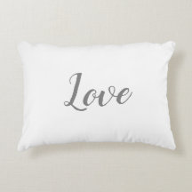 "Liefde" op White & Grey Accent Pillow