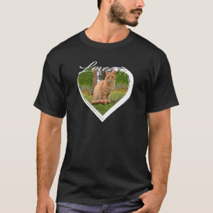 Liefde Oranje Tabby Gember Kat Kitten Ik Hou Van M T-shirt