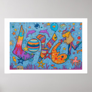 "Liefde" originele kunst van Cindy Higby Poster