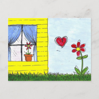 Liefde over lange afstand briefkaart