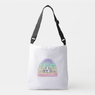 liefde overwint alles hond regenboog basset hound crossbody tas