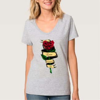 Liefde overwint alles Roze Dames T-shirt