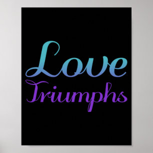 Liefde overwint preventie van zelfmoord Premium Tr Poster