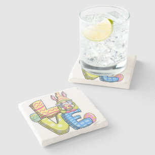 Liefde, paasdecoratie stenen onderzetter