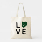 Liefde - Pakistaanse vlag Tote Bag (Achterkant)