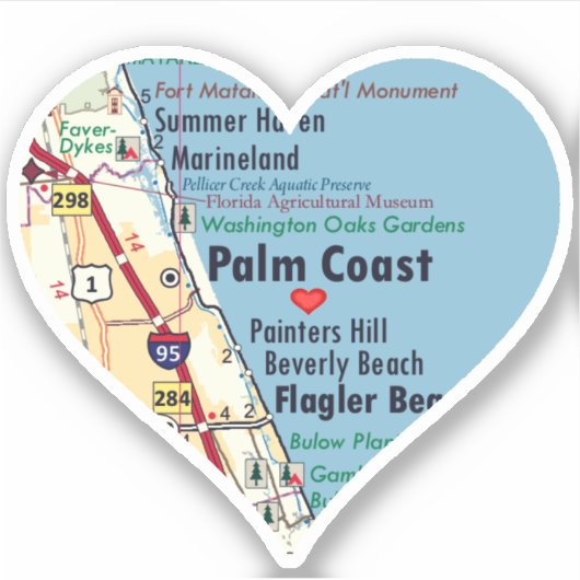 Liefde Palm Coast FL Sticker (Voorkant)