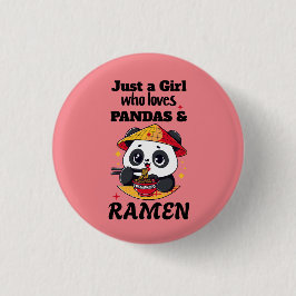 Liefde Panda's en Ramen Ronde Button 3,2 Cm