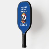 Liefde Panda's en Ramen (witte tekst) Pickleball Paddle (Links)