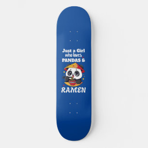 Liefde Panda's en Ramen (witte tekst) Skateboard