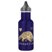 Liefde pangolins bedreigde dierkunst Olivia-naam Waterfles (Links)