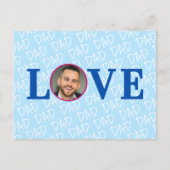 LIEFDE PAPA Moderne Aangepaste Foto Briefkaart (Voorkant)