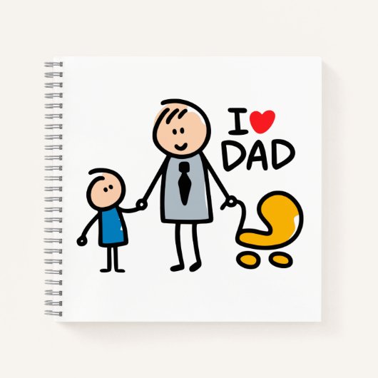 Liefde Papa print Notitieboek (Voorkant)