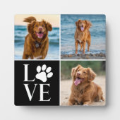 Liefde Paw Hond Liefhebber 3 Foto Collage Huisdier Fotoplaat (Voorkant)
