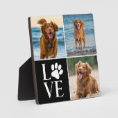 Liefde Paw Hond Liefhebber 3 Foto Collage Huisdier Fotoplaat (Voorkant)