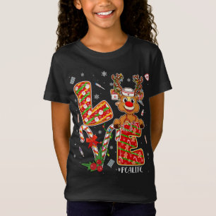 Liefde PCA Leven Kerstmis Bijpassende Pyjama Verpl T-shirt